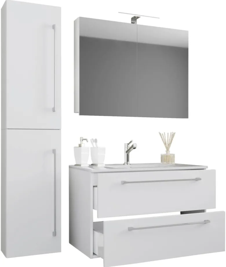 Waschplatz 4tlg-Badinos weiß B/H/T: ca. 61x52x46 cm