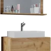 Waschplatz 3tlg-Lendas weiß Eiche Honig Nachbildung B/H/T: ca. 60x52x52 cm