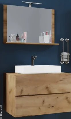 Waschplatz 3tlg-Lendas weiß Eiche Honig Nachbildung B/H/T: ca. 60x52x52 cm