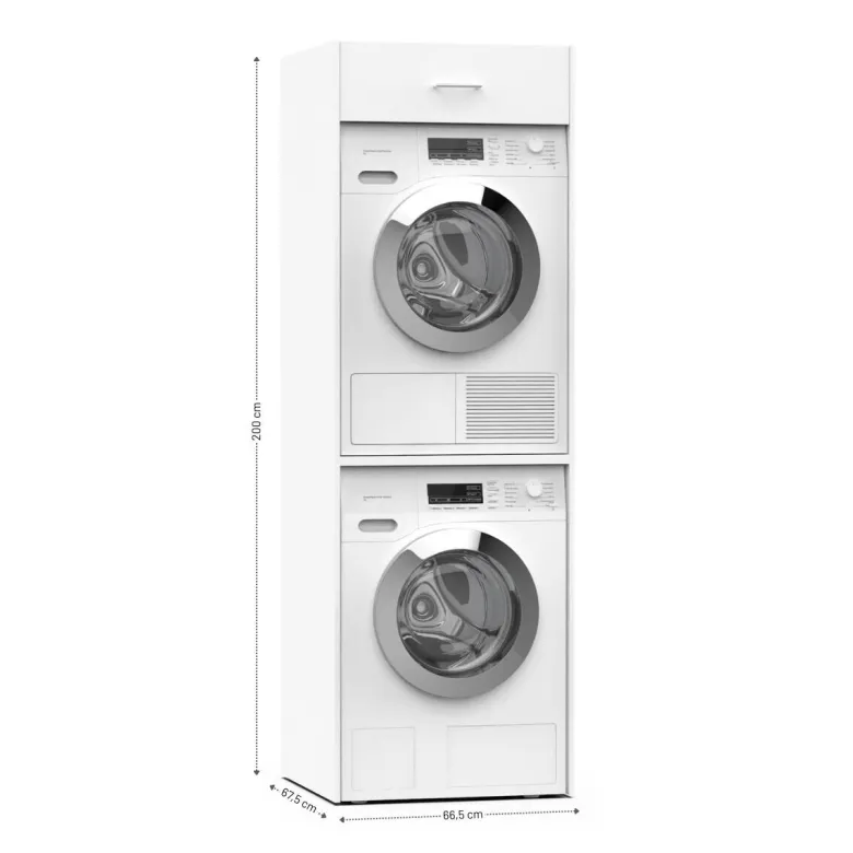 Washcab Waschmaschinenturm WCTO200 weiß B/H/T: ca. 66,5x200x67,5 cm