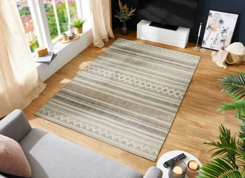 Webteppich Crosby Cremegrau B/L: ca. 200x290 cm