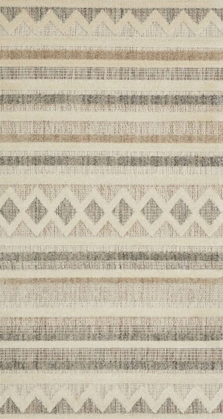 Webteppich Crosby Cremegrau B/L: ca. 80x150 cm