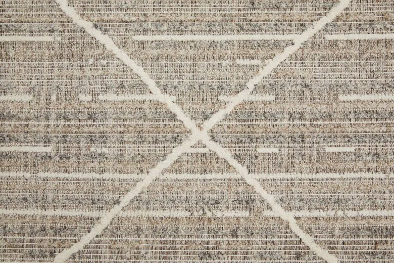 Webteppich Crosby graubraun B/L: ca. 80x150 cm