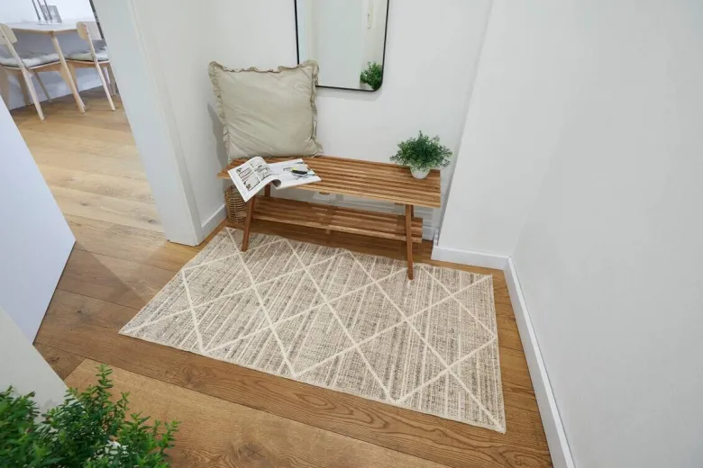 Webteppich Crosby graubraun B/L: ca. 80x150 cm