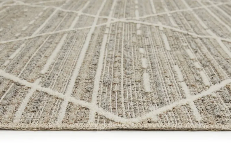 Webteppich Crosby graubraun B/L: ca. 80x150 cm