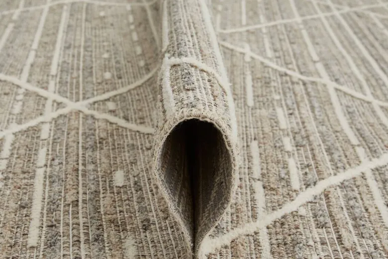 Webteppich Crosby graubraun B/L: ca. 80x150 cm
