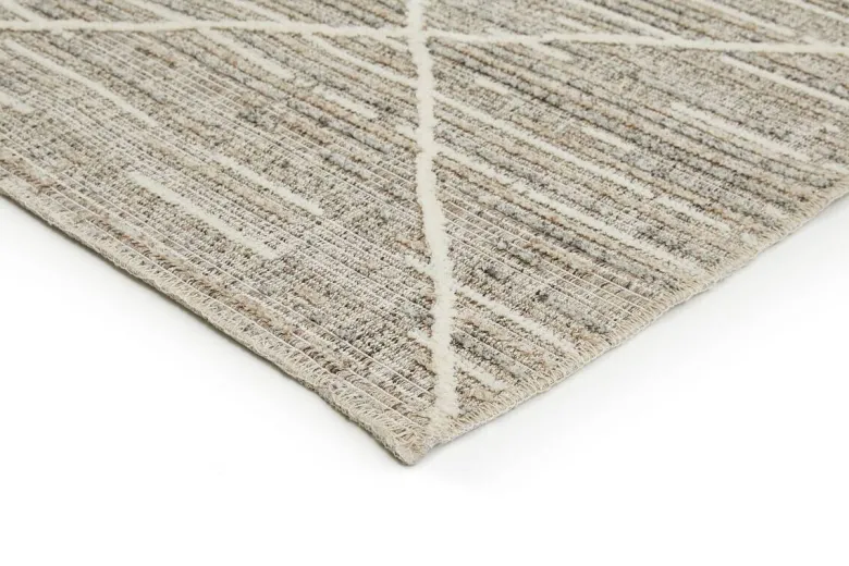 Webteppich Crosby graubraun B/L: ca. 80x150 cm