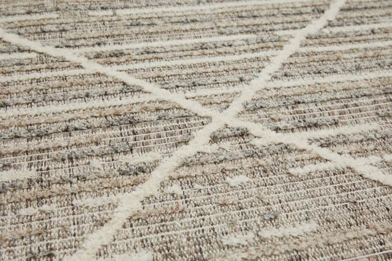 Webteppich Crosby graubraun B/L: ca. 80x150 cm