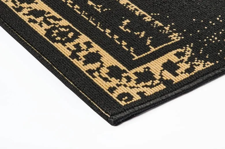 Webteppich Luxus schwarz B/L: ca. 160x230 cm