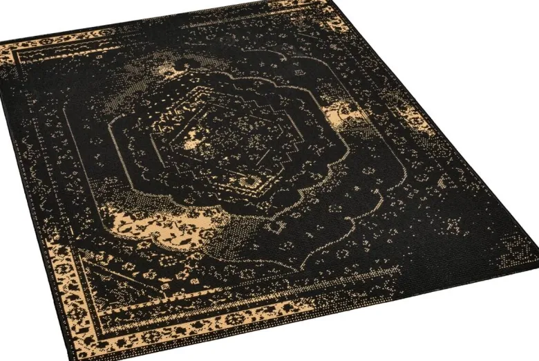 Webteppich Luxus schwarz B/L: ca. 160x230 cm