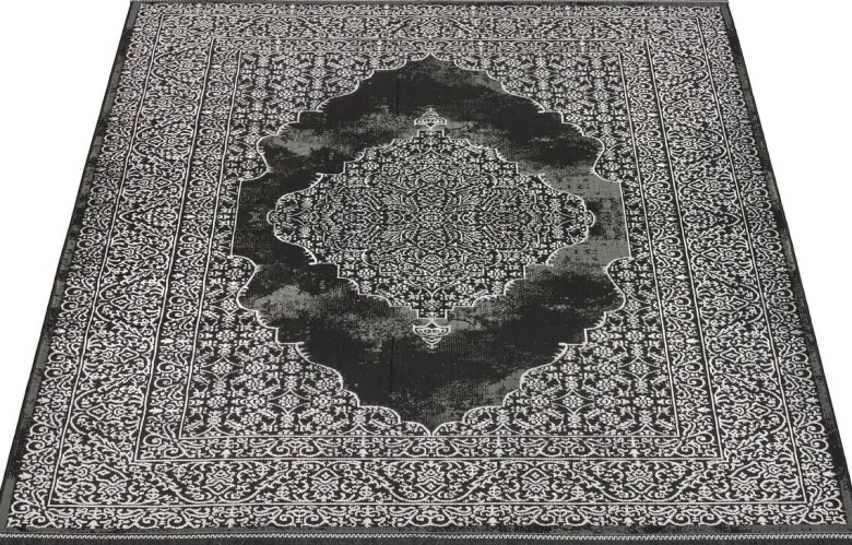 Webteppich Salsa schwarz B/L: ca. 80x150 cm