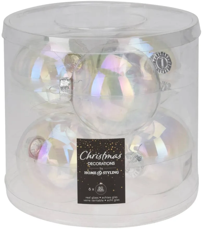 Weihnachtskugel perlmutt D: ca. 8 cm