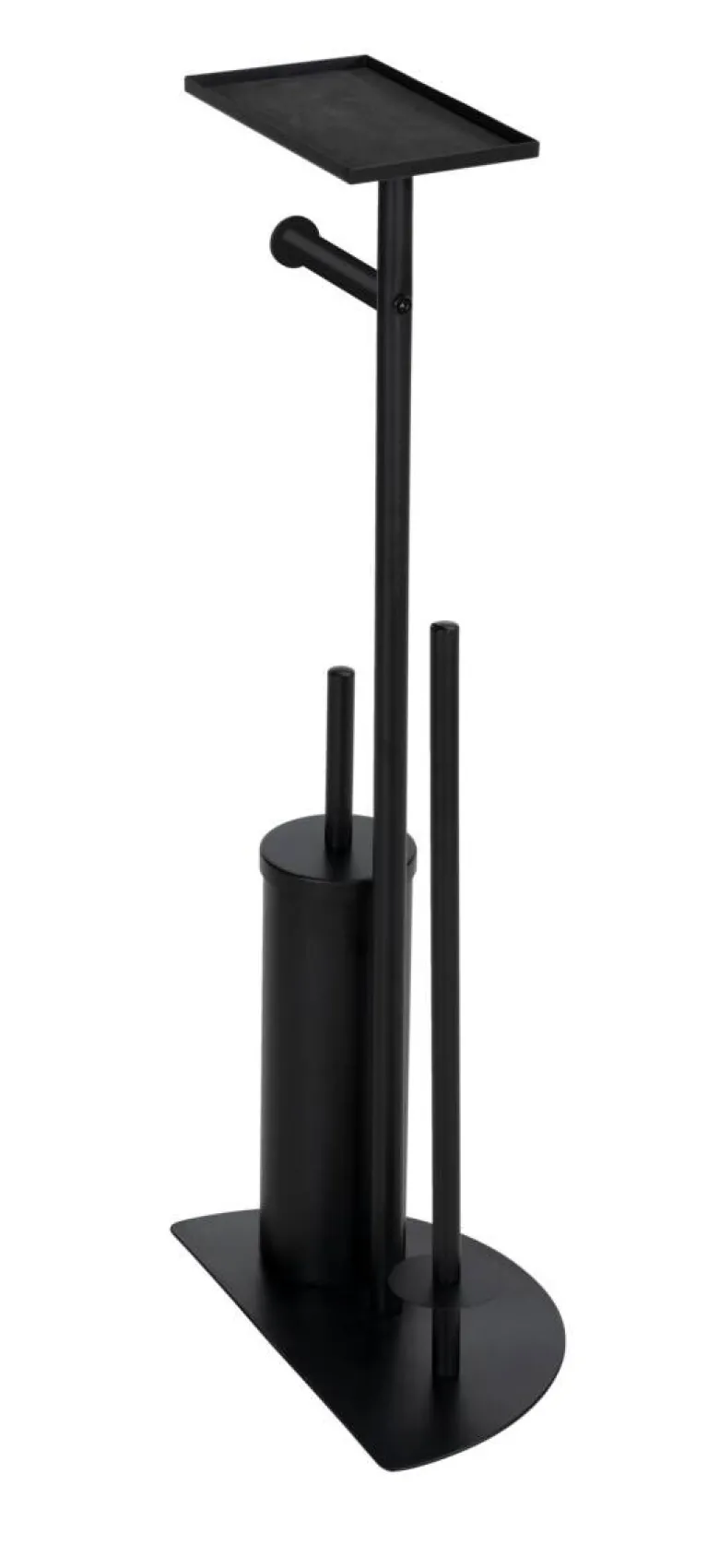 WENKO Stand-WC-Garnitur Cosenza Neo schwarz Edelstahl