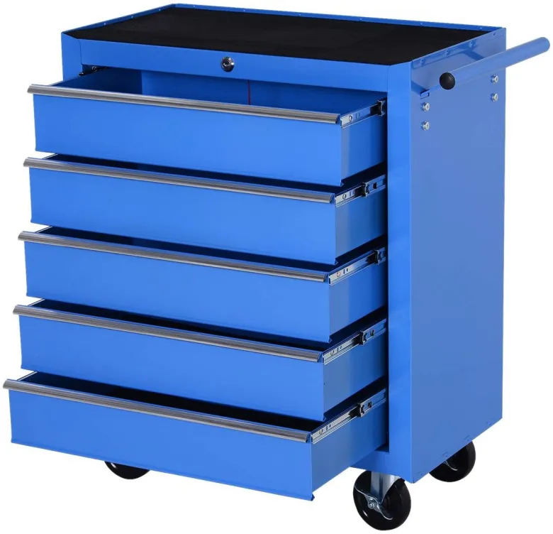 Werkstattwagen mit 5 Schubladen blau B/H/T: ca. 67,5x77x33 cm