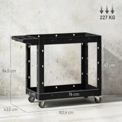 Werkstattwagen schwarz B/H/L: ca. 43,5x84,5x102,6 cm