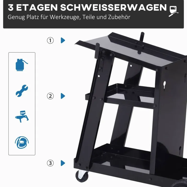 Werkstatt-Zubehör schwarz B/H/L: ca. 39x71x70 cm