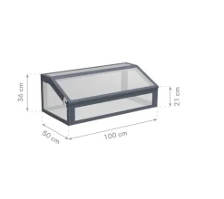 Westmann Frühbeetaufsatz Tega grau B/H/L: ca. 100x36x50 cm