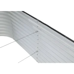 Westmann Hochbeet Oval silber Metall B/H/L: ca. 80x82x240 cm