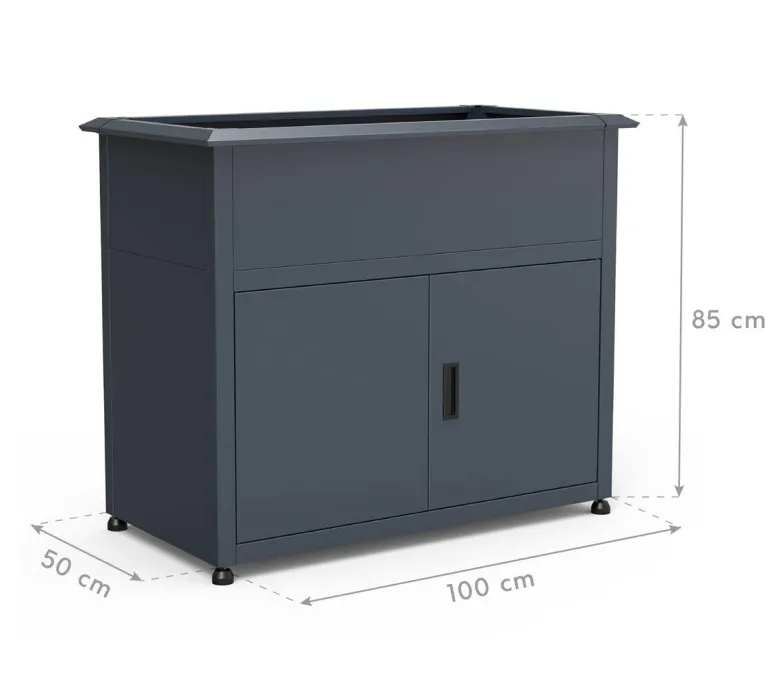 Westmann Hochbeet Plexa anthrazit Metall B/H/L: ca. 100x85x50 cm