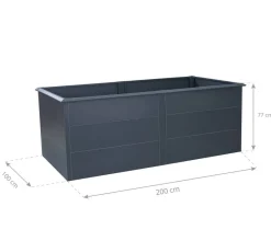Westmann Hochbeet Primus XL anthrazit Metall B/H/T: ca. 200x77x100 cm