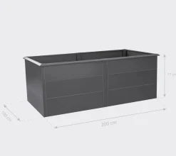 Westmann Hochbeet Primus XL anthrazit Metall B/H/T: ca. 200x77x100 cm