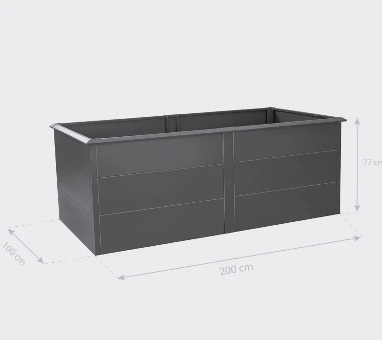 Westmann Hochbeet Primus XL anthrazit Metall B/H/T: ca. 200x77x100 cm