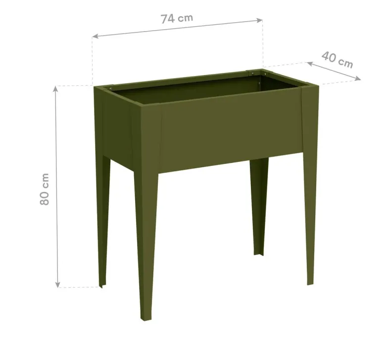 Westmann Hochbeet Vedura olive Stahl B/H/L: ca. 74x80x40 cm