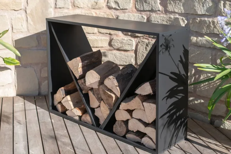 Westmann Kaminholzregal schwarz B/H/T: ca. 115x80x35 cm