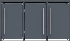 Westmann Mülltonnenbox Pedura anthrazit B/H/L: ca. 199x116x80 cm