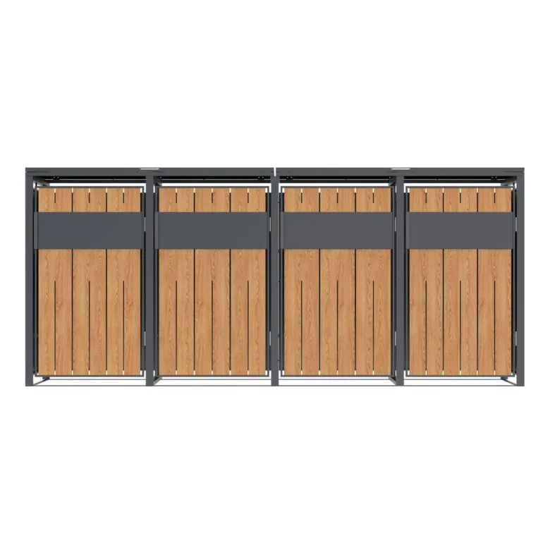 Westmann Mülltonnenbox Varius Holzoptik B/H/L: ca. 265x116x80 cm