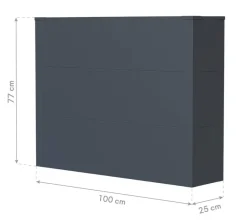 Westmann Pflanzkasten Talus anthrazit Metall B/H/T: ca. 100x77x25 cm