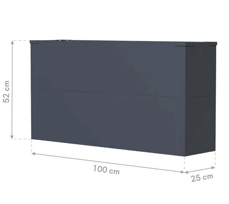 Westmann Pflanzkasten Talus anthrazit Metall B/H/L: ca. 100x52x25 cm