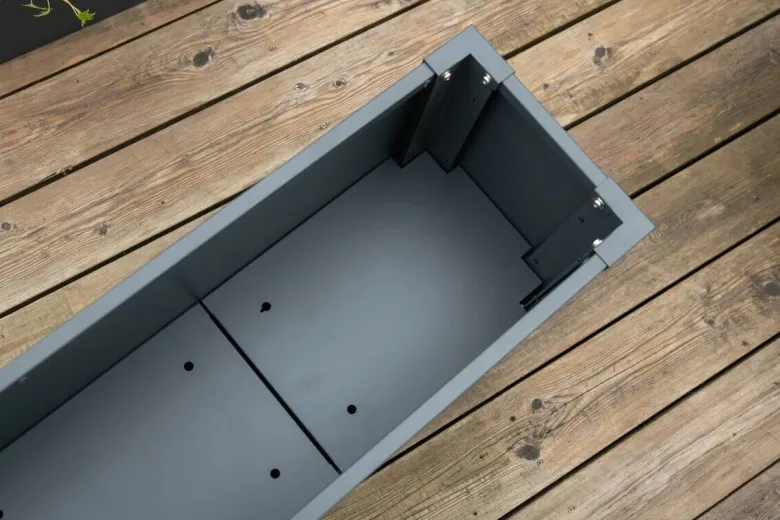 Westmann Pflanzkasten Talus anthrazit Metall B/H/L: ca. 100x52x25 cm