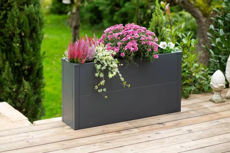 Westmann Pflanzkasten Talus anthrazit Metall B/H/L: ca. 100x52x25 cm