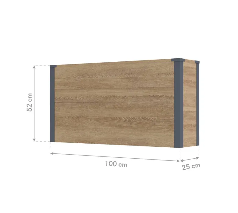 Westmann Pflanzkasten Talus Holzoptik Metall B/H/L: ca. 100x52x25 cm