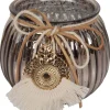 Windlicht gold Glas