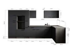 Winkelküche Oliver B/H/T: ca. 370x205x172 cm