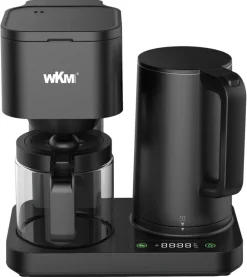 WKM 2 in 1 Kaffeemaschine und Wasserkocher KWK-1600 schwarz Kunststoff Glas