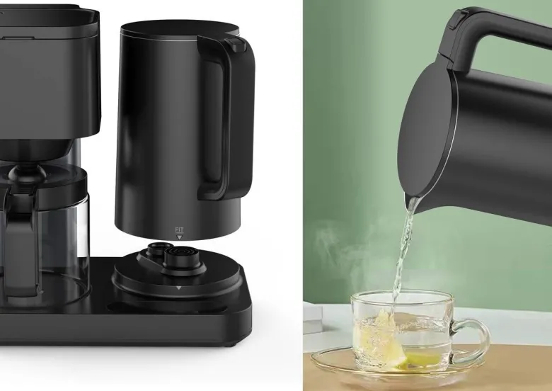 WKM 2 in 1 Kaffeemaschine und Wasserkocher KWK-1600 schwarz Kunststoff Glas
