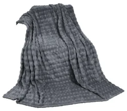 Wohndecke anthrazit Polyester B/L: ca. 150x200 cm