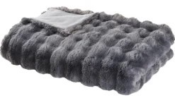 Wohndecke anthrazit Polyester B/L: ca. 140x200 cm