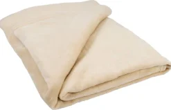 Wohndecke beige Polyester B/L: ca. 160x220 cm