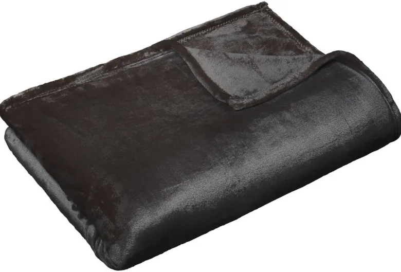 Wohndecke Cashmere touch schwarz Polyester B/L: ca. 140x180 cm