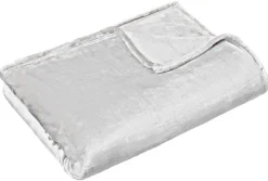 Wohndecke Cashmere touch silber Polyester B/L: ca. 140x180 cm