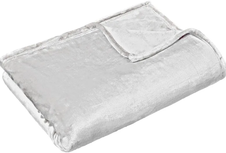Wohndecke Cashmere touch silber Polyester B/L: ca. 140x180 cm