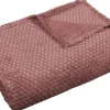 Wohndecke Flanell beere Polyester B/L: ca. 140x200 cm