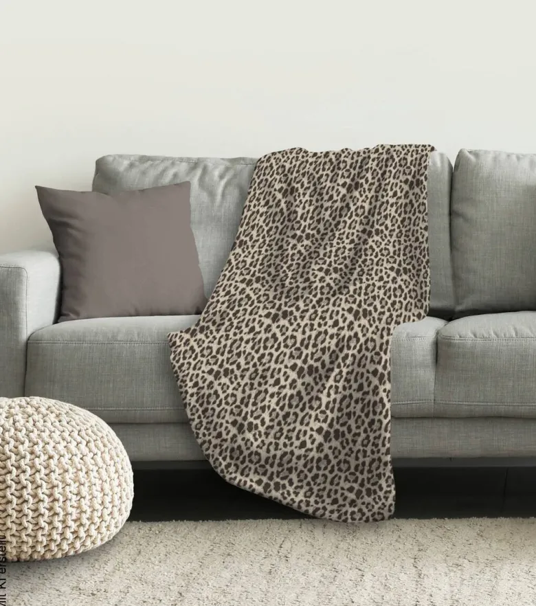 Wohndecke Flanell braun Polyester B/L: ca. 150x200 cm