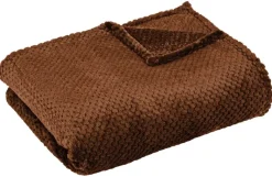 Wohndecke Flanell braun Polyester B/L: ca. 220x240 cm