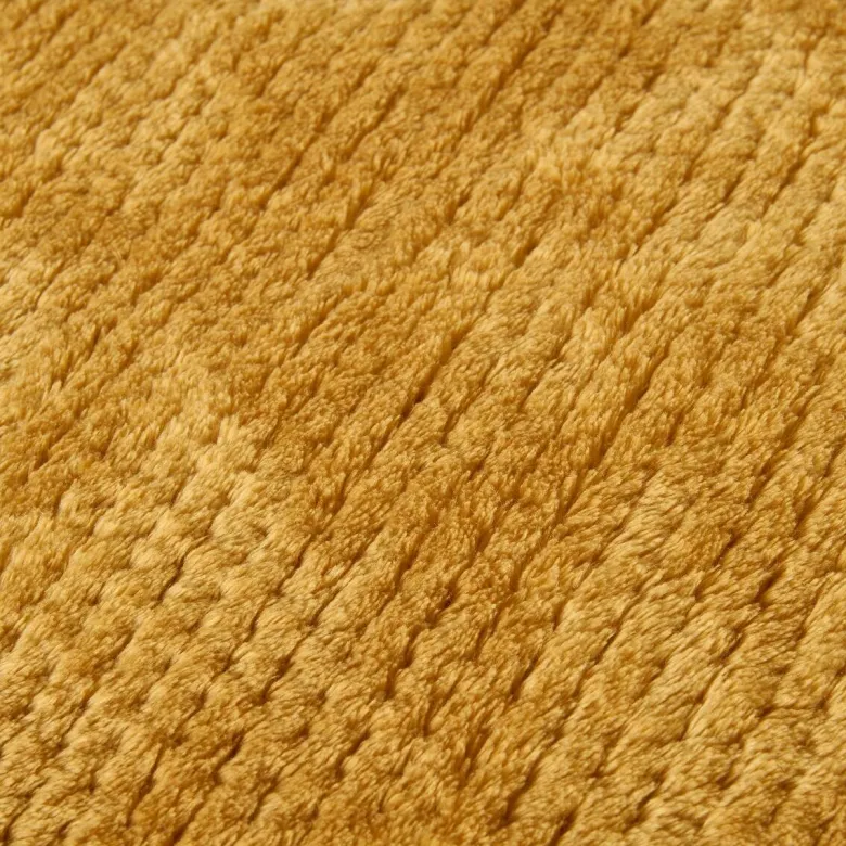 Wohndecke Flanell curry Polyester B/L: ca. 220x240 cm