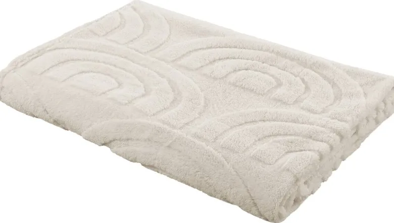 Wohndecke natur Polyester B/L: ca. 140x200 cm